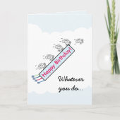 Funny Fly By Birthday Card Karte (Vorderseite)
