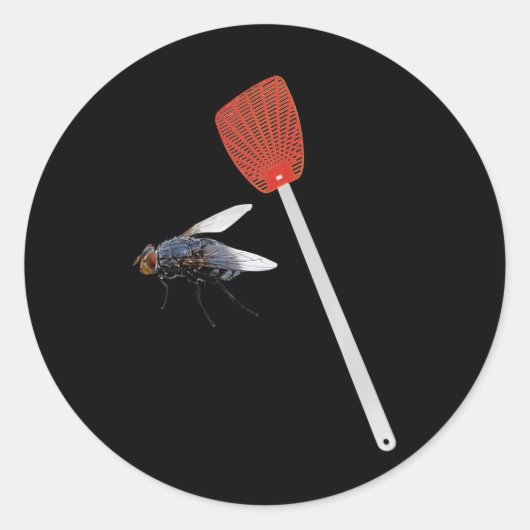 Funny Fly Swatter Pro Biden Harris 2020 Debatte Sa Runder Aufkleber (Vorderseite)