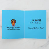 Funny Fly Word Art African American Mother Day Karte (Innenseite)
