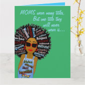 Funny Fly Word Art African American Mother Day Karte (Gelbe Blume)