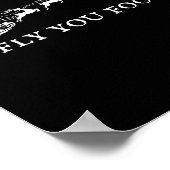 Funny Fly You Fools Santa Sleigh Reindeer Christma Poster (Ecke)