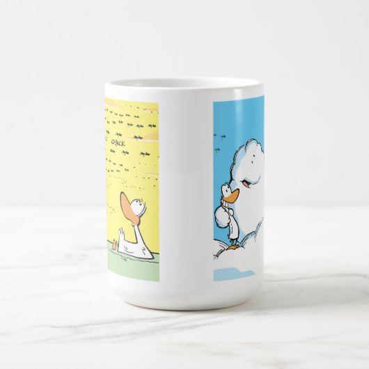 Funny Flying Encks Cartoon Kaffeespezialitäten Tas Kaffeetasse (Mittel)