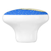 Funny Flying Hexe Black Cat Moon Stars Halloween Keramikknauf (Seitenansicht)