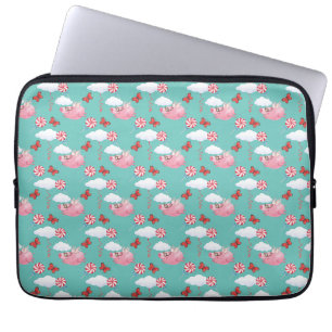 Funny Flying Pig Muster Laptopschutzhülle