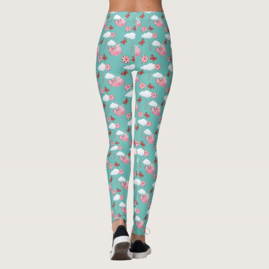 Funny Flying Pig Muster Leggings (Rückseite)
