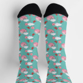 Funny Flying Pig Muster Socken (Oben)