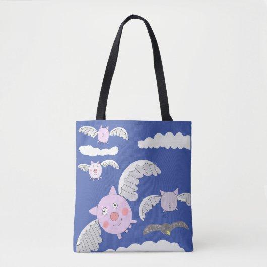 Funny Flying Pig Tasche (Vorderseite)
