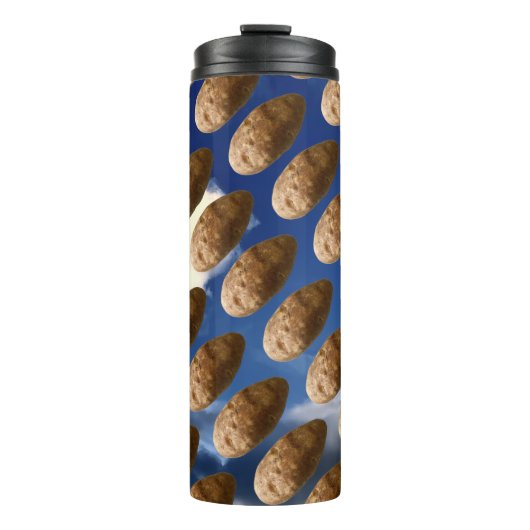 Funny Flying Potatoes Space Potato Photo Thermosbecher (Vorderseite)