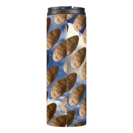 Funny Flying Potatoes Space Potato Photo Thermosbecher (Rückseite)