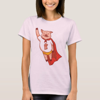 Funny Flying Super Pig T - Shirt