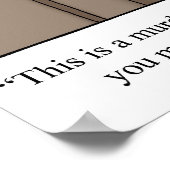 Funny "Foggy Bottom" Cartoon Poster (Ecke)