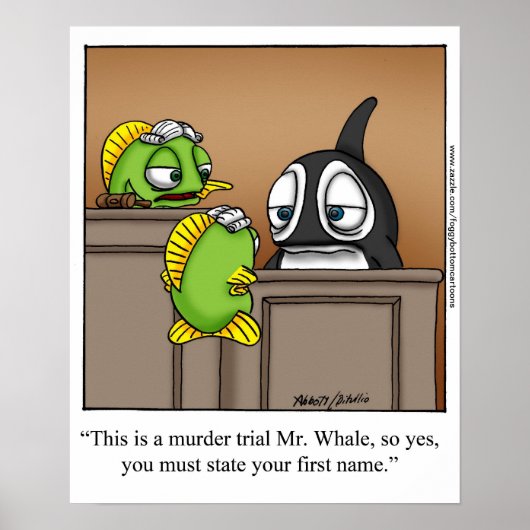 Funny "Foggy Bottom" Cartoon Poster (Vorne)