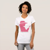Funny Food Label Quip Blush Pink Silhouette Sleuth T-Shirt (Vorne ganz)
