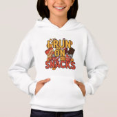 Funny Food Lover Quote: I Run on Snacks Hoodie (Vorderseite)