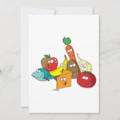 Funny Food mit Gesichtern Einladung (Vorderseite)