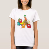 Funny Food mit Gesichtern T-Shirt (Vorderseite)