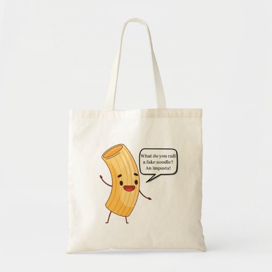 Funny Food Pasta Joke Tote Bag Tragetasche (Vorne)