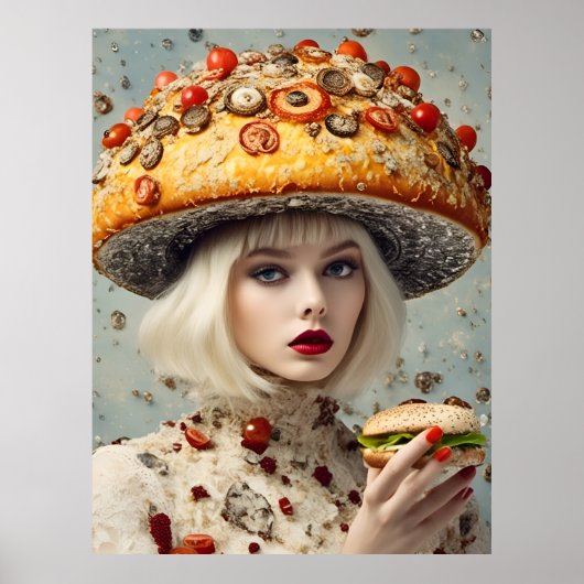 Funny Food Person Poster (Vorne)