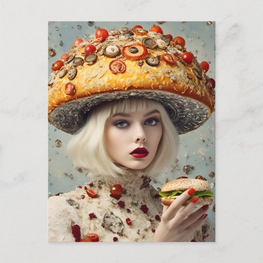 Funny Food Person Postkarte (Vorderseite)