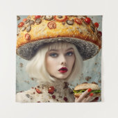 Funny Food Person Wandteppich (Vorderseite)