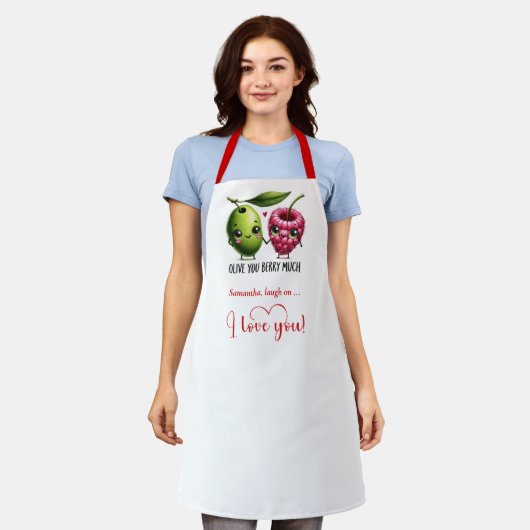 Funny Food Personalized Romantic Love Gift Apron Schürze (Getragen)