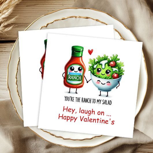 Funny Food Personalized Romantic Love Napkins Serviette