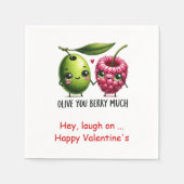 Funny Food Personalized Sweet Valentine Napkins Serviette (Vorderseite)