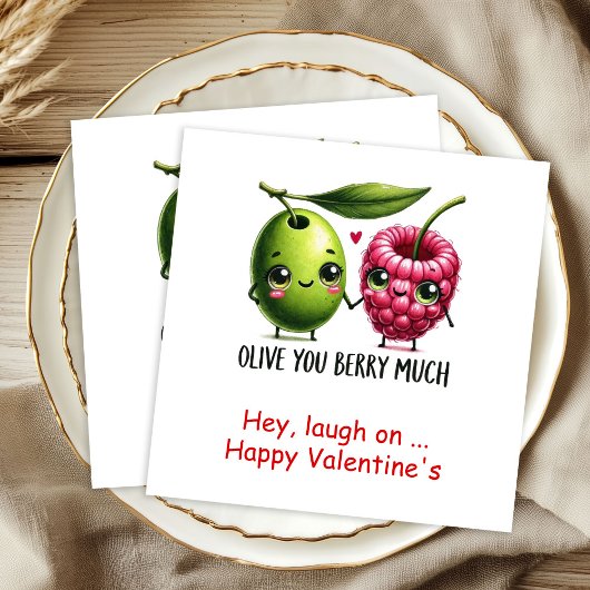 Funny Food Personalized Sweet Valentine Napkins Serviette