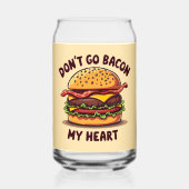 Funny Food Pub Bacon Lover Cheeseburger Design Dosenglas (Vorderseite)