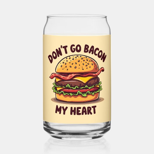 Funny Food Pub Bacon Lover Cheeseburger Design Dosenglas (Rückseite)