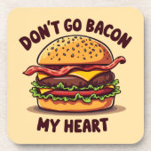 Funny Food Pub Bacon Lover Cheeseburger Design Getränkeuntersetzer (Vorderseite)