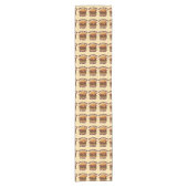 Funny Food Pub Bacon Lover Cheeseburger Design Kurzer Tischläufer (Vorderseite)