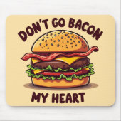 Funny Food Pub Bacon Lover Cheeseburger Design Mousepad (Vorne)