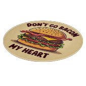 Funny Food Pub Bacon Lover Cheeseburger Design Schneidebrett (Ecke)