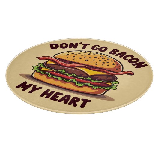 Funny Food Pub Bacon Lover Cheeseburger Design Schneidebrett (Ecke)