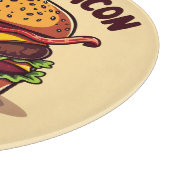 Funny Food Pub Bacon Lover Cheeseburger Design Schneidebrett (Ecke)