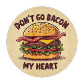 Funny Food Pub Bacon Lover Cheeseburger Design Schneidebrett (Vorderseite)