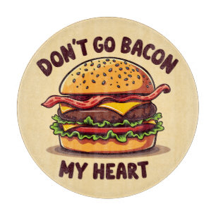 Funny Food Pub Bacon Lover Cheeseburger Design Schneidebrett