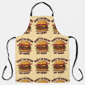 Funny Food Pub Bacon Lover Cheeseburger Design Schürze (Vorderseite)