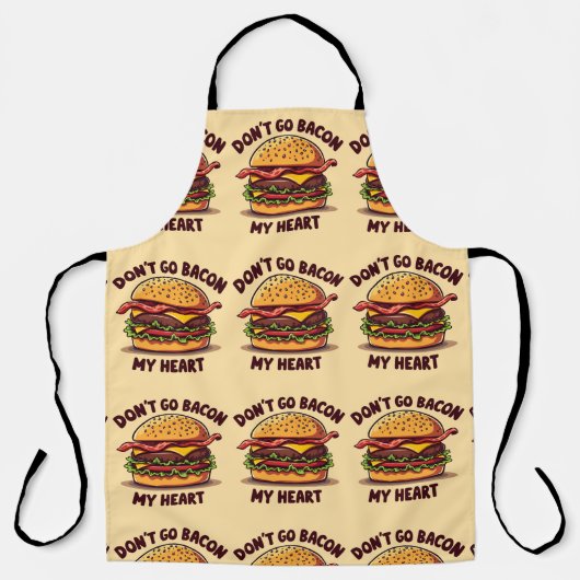 Funny Food Pub Bacon Lover Cheeseburger Design Schürze (Vorderseite)