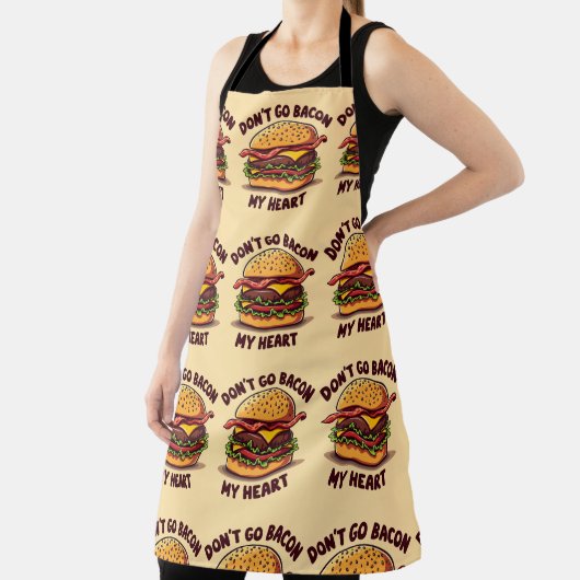 Funny Food Pub Bacon Lover Cheeseburger Design Schürze (InSitu)
