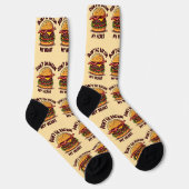 Funny Food Pub Bacon Lover Cheeseburger Design Socken (Rechts)