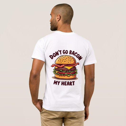Funny Food Pub Bacon Lover Cheeseburger Design T-Shirt (Schwarz voll)