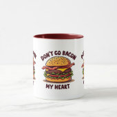 Funny Food Pub Bacon Lover Cheeseburger Design Tasse (Zentrum)