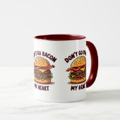 Funny Food Pub Bacon Lover Cheeseburger Design Tasse (VorderseiteRechts)