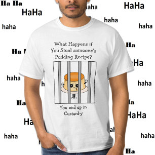 Funny Food Puff   Custard Joke T-Shirt