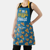Funny Food Puff in Pizza Wir Crust Blue Muster Schürze (InSitu)