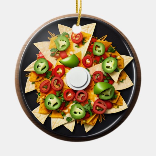 Funny Food Puff | Nacho Average Christmas Keramik Ornament (Vorne)