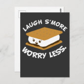 Funny Food Pun - Lachen S'more Besorgnis Weniger Postkarte (Vorne/Hinten)