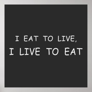 Funny Food Redewendungen Poster